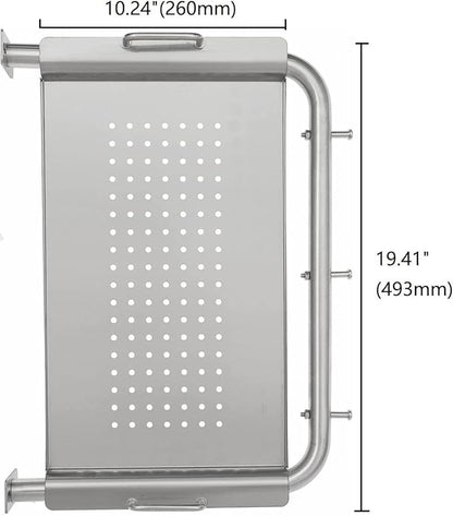BBQ-PLUS Stainless Steel Grill Side Shelf for Pit Boss 700/820/1000 Series Pellet Grills, Grill Shelf Attachment with Serving Tray, Pellet Grill Accessories for Pit Boss