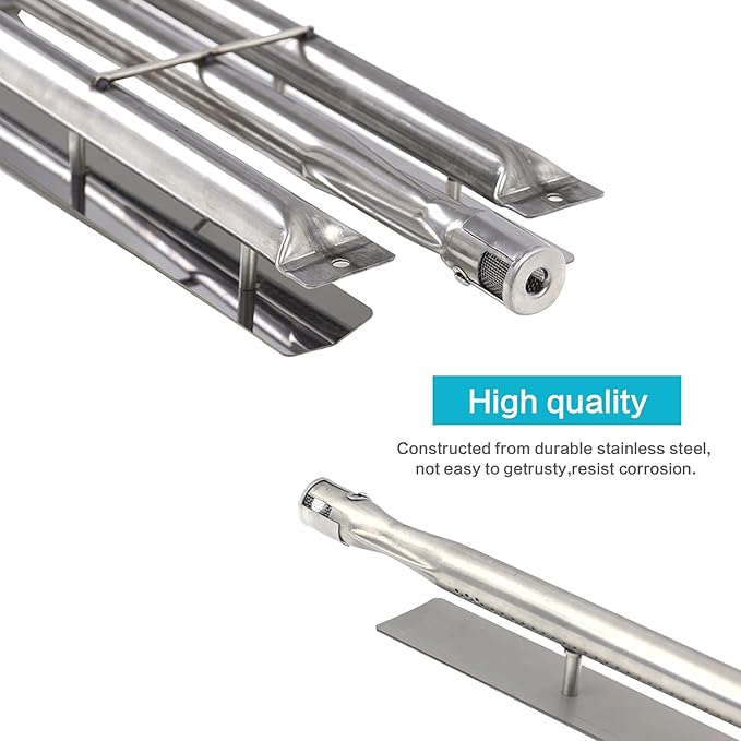 Stainless Steel Burner Tube Replacement for Viking 316-911, VGBQ 30 in T Series, VGBQ 41 in T Series, VGBQ300-2RT/E and Other Gas Grill Parts, SA548A (1-Pack) + SA538A (2-Pack)