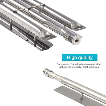 Stainless Steel Burner Tube Replacement for Viking 316-911, VGBQ 30 in T Series, VGBQ 41 in T Series, VGBQ300-2RT/E and Other Gas Grill Parts, SA548A (1-Pack) + SA538A (2-Pack)