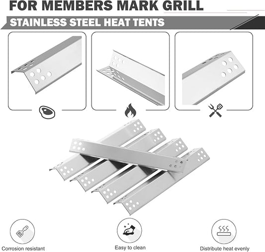 GR2210601-MM-00 Replacement Parts for Members Mark 5 Burner Grills Parts 614714 Grill Burners Rankam Grill Replacement Parts GR2210601MM00 Flame Tamer Heat Plates Sam’s Club Grill Parts 09431 16261