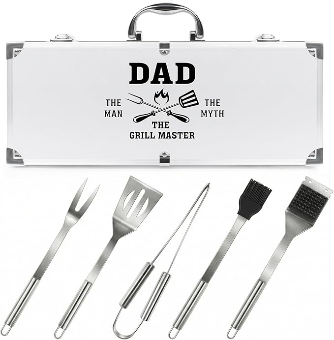 Dad Gifts for Fathers Day - Dad Birthday Present from Daughter, Heavy Duty BBQ Grilling Accessories Kit for Outdoor Grill - Ideal Gifts for Fathers Day