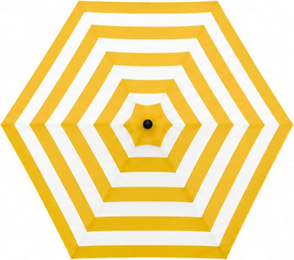 Formosa Covers - 9ft Market Patio Umbrella Replacement Canopy - 6 Ribs Top Canvas - Olefin UV Protective and Water Resistant Umbrella Fabric - Premium Quality Replacement Canopy Cover ONLY (Cabana Yellow)