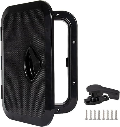 Marine Deck Access Hatch 10.63"×14.76" White/Black Rectangle Boat Hatch & Lid,Boat Deck Hatch Lids