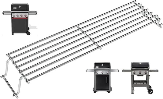 7641 Warming Rack for Weber GS4 II/I Spirit 300 SER Spirit 400(2025 Y) Weber Spirit 2 Grill Parts for Webber Genesis Silver Gold B/C, 91289 Upper Rack for Webber Genesis 1000-5500, 304 Stainless Steel