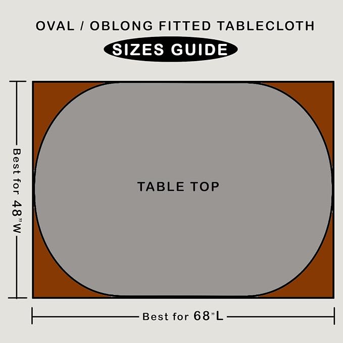 LIBERECOO Oval Tablecloth Vinyl Fitted Elastic Edge with Flannel Backing - Fits 48 x 68 Inch Oval Table - Sunflower - Elastic Edged for Secure Fit, Waterproof Wipeable Table Cover