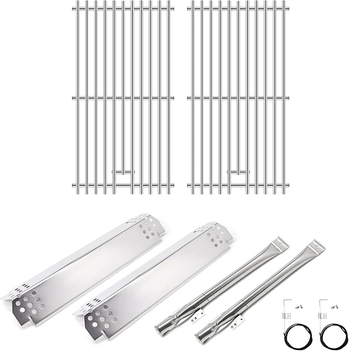 Replacement Parts for Nexgrill 720-0864M, 2 Pack Heat Shields, Grill Burners and Ignitor, Grill Grates for Nexgrill Evolution 720-0864M 2-Burner Gas Grill
