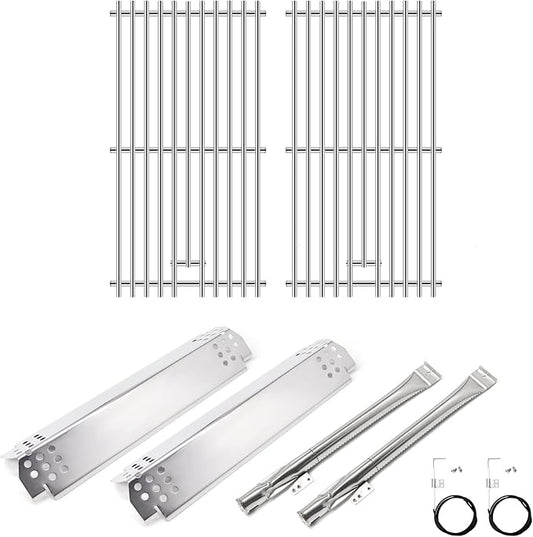 Replacement Parts for Nexgrill 720-0864M, 2 Pack Heat Shields, Grill Burners and Ignitor, Grill Grates for Nexgrill Evolution 720-0864M 2-Burner Gas Grill
