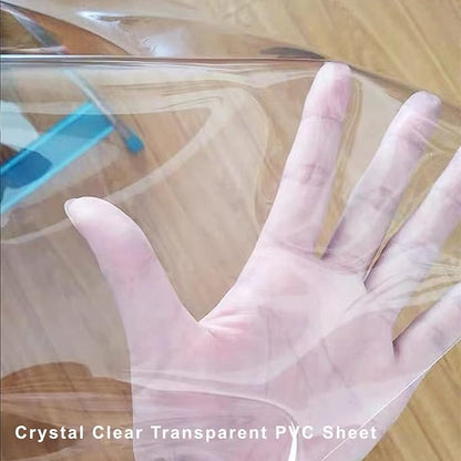LIBERECOO Heavy Duty Clear Plastic Tablecloth Protector – 100% Waterproof, Oil & Stain Resistant PVC Table Cover for Dining Tables, Parties & Holidays (60" x 60" Square)