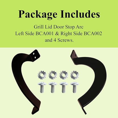 BCA001 LH & BCA002 RH Grill Lid Door Stop Arc W/Screws, For Traeger Grills | Durable high-strength metal, Fits Pro Series 22, Fit Tailgater 20, Easy installation W/screws, For Century 885 & Eastwood 22