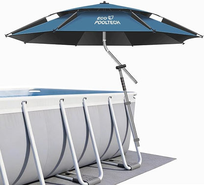 ECOPOOLTECH 7' Above Ground Pool Umbrellas, Outdoor Pool Sunshade for Oval or Rectangular Swimming Pools, Multi-functional Patio Umbrella for Garden/Pool Deck/Backyard, Must have Pool Accessories
