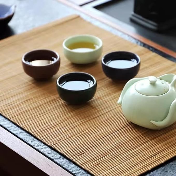 1PCS Dining Table Kitchen Placemat, Heat-Resistant Place Mat Stain Resistant Anti-Skid Washable Bamboo Table Mat Placemat Kitchen Table mat