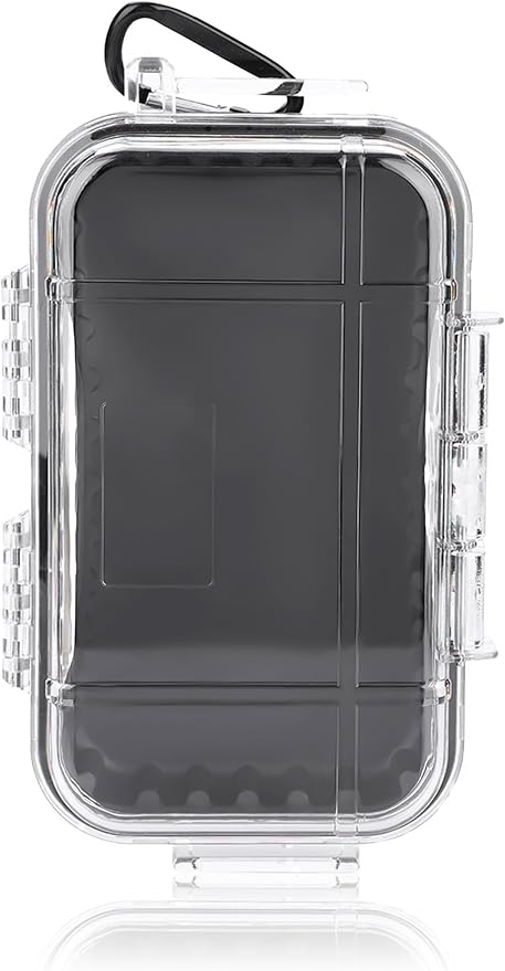 Waterproof Storage Case, Outdoor Sports Survival Equipment Sealed Box Dustproof Pressure Proof Dry Boxes for EDC Tools, Phone, Keys(Clear)