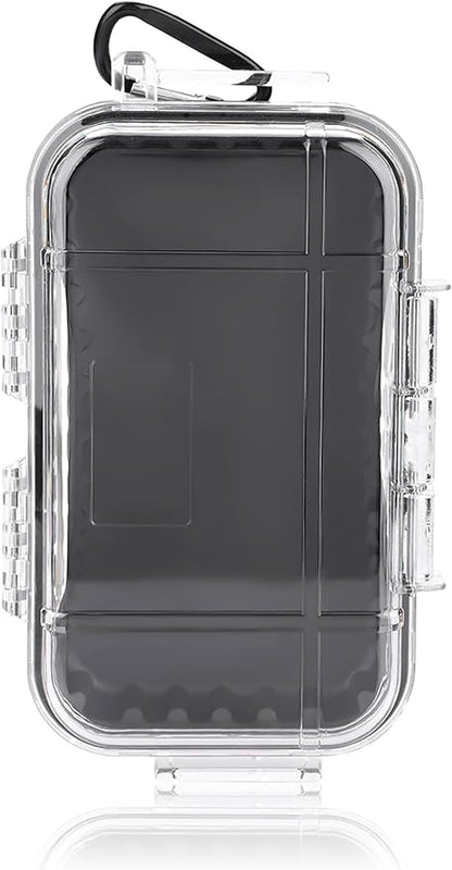 Waterproof Storage Case, Outdoor Sports Survival Equipment Sealed Box Dustproof Pressure Proof Dry Boxes for EDC Tools, Phone, Keys(Clear)