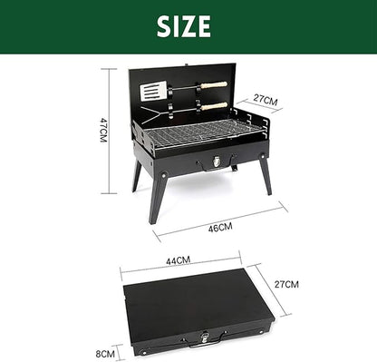 Portable BBQ Charcoal Grill Space saving Foldable BBQ for Outdoor Backyard Camping Picnic 18.1 X 18.5 X 10.6 Inches Unfolded BBQ Grill