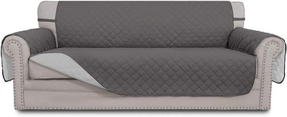 Easy-Going Reversible Couch Cover, 4 Seater Sofa, Gray/Light Gray | XX-Large Sofa, Washable Slipcover For Dogs, Water Resistant Mat, Living Room, Non-Slip Sofa Cover, Pet Friendly