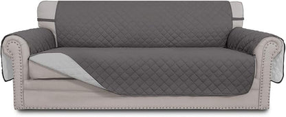 Easy-Going Reversible Couch Cover, 3 Cushion Sofa, X-Large, Gray/Light Gray | Machine Washable Slipcover For Dogs, Water Resistant Furniture Mat For Living Room, Non-Slip Sofa Cover, Pet Friendly