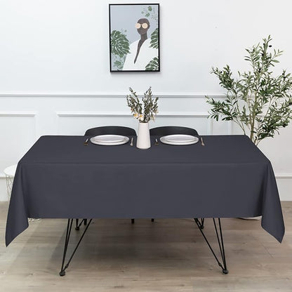sancua Rectangle Tablecloth - 70 x 108 Inch - Stain and Wrinkle Resistant Washable Polyester Table Cloth, Decorative Fabric Table Cover for Dining Tables, Buffet Parties and Camping, Grey