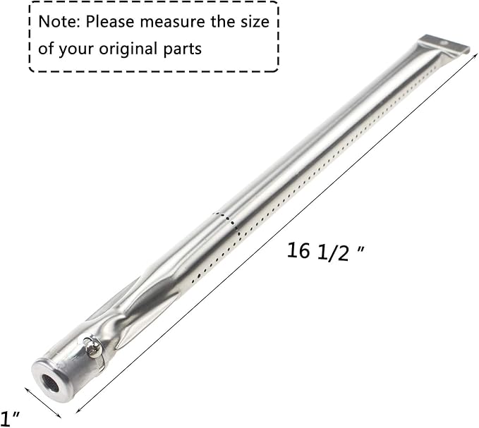 Hisencn Repair Kit Replacement for Kitchen Aid 720-0819 720-0787D 720-0819G 720-0953 720-0953A 730-0953 Gas Grill Model, Stainless Steel 16.5 inch Grill Burners Tube, Heat Plate Tent Shield Deflector