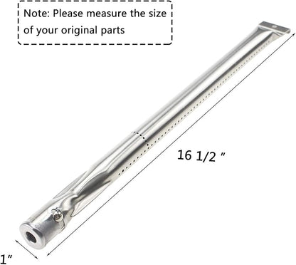 Hisencn Repair Kit Replacement for Kitchen Aid 720-0819 720-0787D 720-0819G 720-0953 720-0953A 730-0953 Gas Grill Model, Stainless Steel 16.5 inch Grill Burners Tube, Heat Plate Tent Shield Deflector
