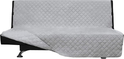 Easy-Going Reversible Couch Cover, Large Futon Sofa, Light Gray/Light Gray | Machine Washable Slipcover For Dogs, Water Resistant Furniture Mat For Living Room, Non-Slip Sofa Cover, Pet Friendly