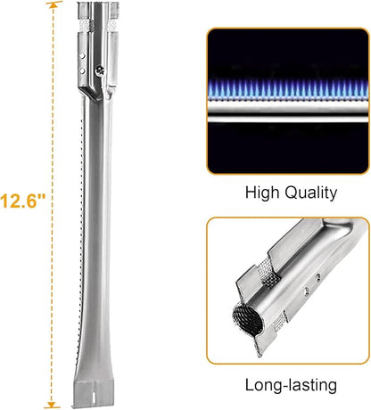 BBQ-PLUS Grill Parts for Charbroil Classic 280 2 Burner 463613717 463647018 463672717 463672817 G215-0203-W1 G320-0200-W1A,Heat Plates/Grill Burner/Carryover Tube for Charbroil Classic Grill Parts