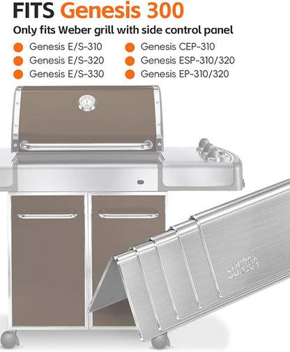7540 Flavorizer Bars 24.5" for Weber Grill Parts Genesis 300 Series, Genesis E310 E320 Grill with Side Control, Genesis EP310 Flavor Bars Stainless Steel Replacement for Weber Grill Parts 7539