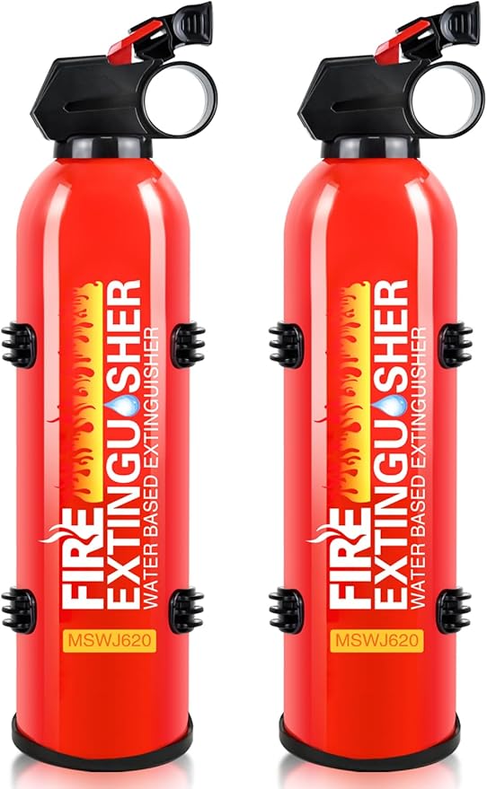 Fire Extinguisher for Home with Wall Mount - 2 Pack Upgraded 8-in-1 Portable Fire Extinguisher for Car Vehicle Boat House Kitchen, Water-Based Fire Extinguisher for A, B, C, K Fire