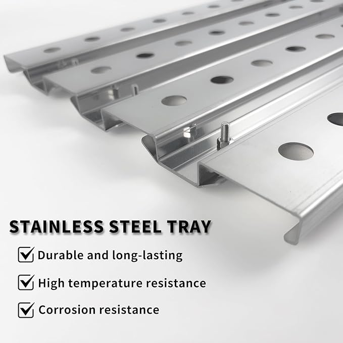 S23218-38Y Briquette Tray for Delta Heat 26 38 Inch Grill Replacement Parts for Delta Heat DHBQ38 DHBQ26 DHBQ38G DHBQ38R/S DHBQ26G Heat Plates Shield Ceramic Briquettes Tray