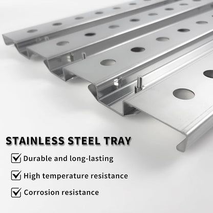 S23218-38Y Briquette Tray for Delta Heat 26 38 Inch Grill Replacement Parts for Delta Heat DHBQ38 DHBQ26 DHBQ38G DHBQ38R/S DHBQ26G Heat Plates Shield Ceramic Briquettes Tray