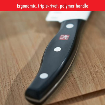 ZWILLING Twin Signature 7-inch Razor-Sharp German Hollow Edge Santoku Knife, Made in Company-Owned German Factory with Special Formula Steel perfected for almost 300 Years, Dishwasher Safe