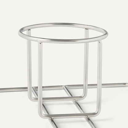 Amazon Basics Beer Can Chicken Holder for Smoking and Grilling, Food Grade Stainless Steel with Handle, Silver, 1-Pack