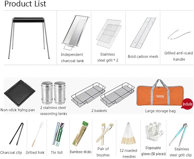Oven Household Charcoal Barbecue Grill Outdoor Tool Thickened Carbon Wild Barbecue Stove Shelf 3-10 People Available