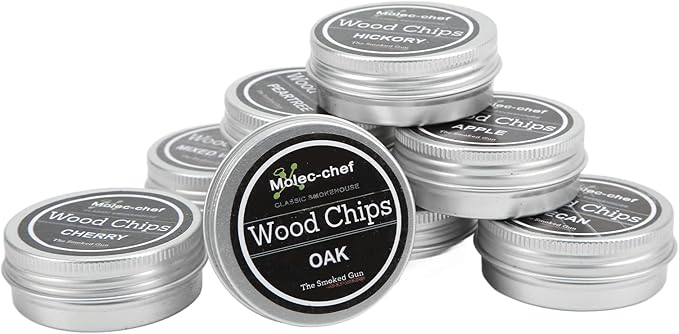 Walfront Flavored Wood Chips for Smoking 8 Natural Varieties Smoky Fruit BBQ Wood Chips for Meat and Cocktails