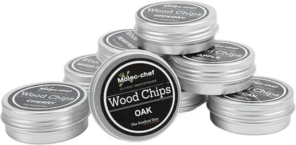 Walfront Flavored Wood Chips for Smoking 8 Natural Varieties Smoky Fruit BBQ Wood Chips for Meat and Cocktails