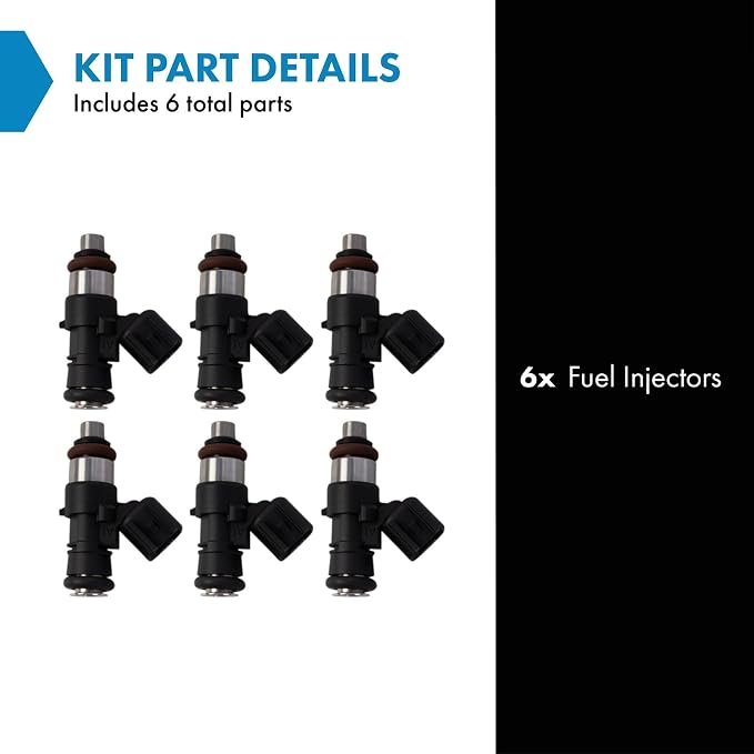 TRQ 6pc Engine Fuel Injector Set | For Ford Lincoln Mazda V6 3.5L