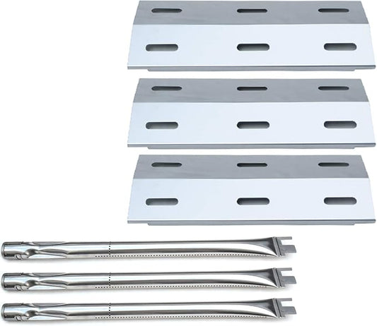 Parts Kit DG103 Replacement for Ducane Gas Barbecue Grill 30400040,3200,3400 Grill Burners & Heat Plates (Stainless Steel Burner + Stainless Steel Heat Plate)