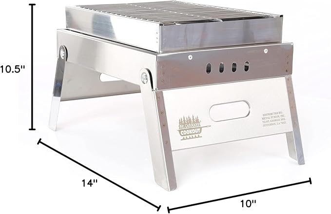 Mr. Outdoors Cookout Model # MOCG15SS Portable Charcoal Stainless Steel Grill