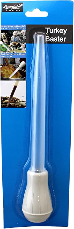 Turkey Baster – Heat-Resistant BPA-Free Food-Grade Basting Tool for Cooking Roasts, Butter, Marinades, and Juices