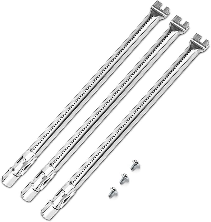 Uniflasy 304 Stainless Steel Grill Burners for Weber 62752, Weber Genesis 300 Series (2011-2016), Genesis E310 E320 E330 S310 S320 S330 Gas Grills with Front Control Knob, Weber Genesis Grill Parts