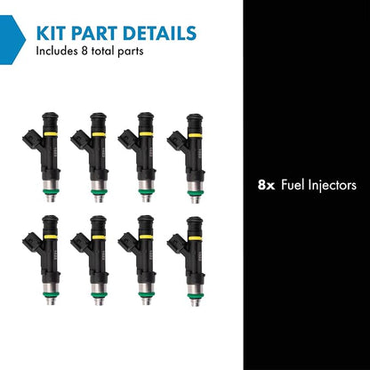 TRQ Fuel Injector Set | For 2007-2008 Ford F-150 2008-2010 F-250 Super Duty F-350 Super Duty 2008 Lincoln Mark LT