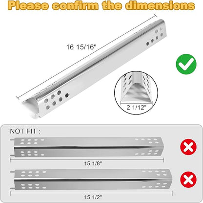 Grill Parts for Charbroil Performance 475 4 Burner 463347017 463377017 463342119 18" Grill Grates Burner Heat Plates for Char Broil 463335517 463376017 463377319 463275517 Gas Grill Replacement Parts