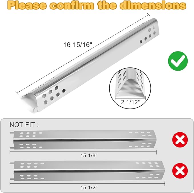 Replacement Grill Parts for Charbroil Performance 5 Burner 463347519 463275517 463347518 18" Grill Grate Burner Heat Plates for Char-Broil 4463243519 463373019 463243518 463373319 Gas Grill Parts Kit