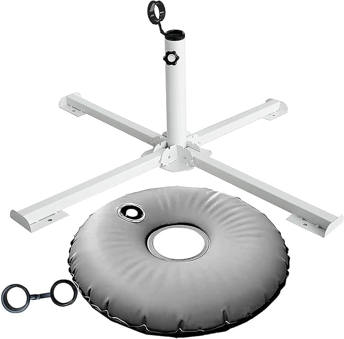 Foldable Portable Beach Umbrella Stand - Portable Patio Umbrella Base Holder, Outdoor Sunshade Anchor, with Weight Bag for Stadium, Courtyard, Garden, Beach, Grass