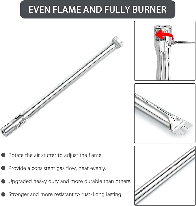 7620 7621 Flavorizer Bars 65505 Heat Deflectors 62752 Grill Burner Replacement Parts for Weber Genesis Grill Parts 300 Series with Front Control E-310 E-320 E-330 S-310 S320 S-330 EP-310 EP-320 EP-330