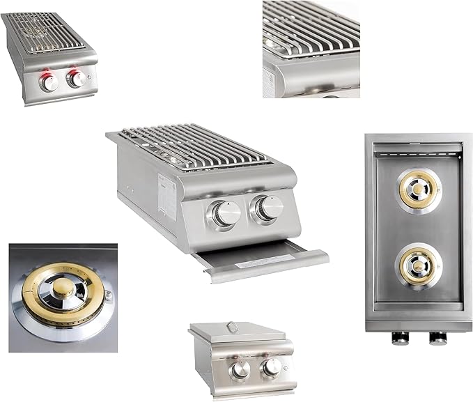 BLAZE BBQ Outdoor Package 13 of 40” LTE Built-in Natural Gas Grill, Double Side Burner, 32” Door & Two Drawers Combo, 20” Refrigerator, Grill Cover, Fridge Trim, Rotisserie Kit and Accessories