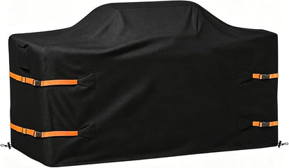 86 in Island Grill Cover,86 Inch Island BBQ Grill Head Cover, 600D Oxford Cloth Heavy Duty Waterproof Outdoor Grill Cover,Black