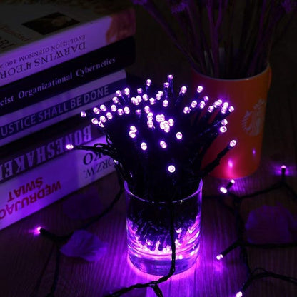 Toodour Solar Christmas Lights Outdoor, 2 Packs Total 144ft 400 LED Solar String Lights with 8 Mode, Outdoor Christmas String Light for Garden, Patio, Fence, Balcony, Xmas Tree Decor - Purple