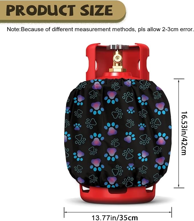 Paw Gas Tank Cylinder Cover for Outdoor Propane Tank Cover 20lb Heavy Duty Outdoor Grill Accessories Fits Standard 20 lb Tank Cylinder Gift for Holiday