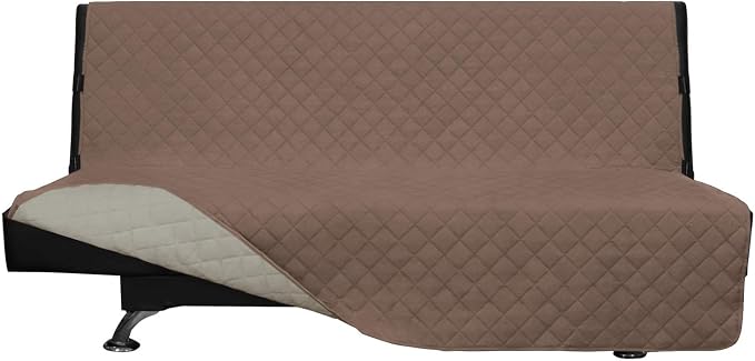 Easy-Going Reversible Couch Cover, Large Futon Sofa, Brown/Beige | Machine Washable Slipcover For Dogs, Water Resistant Furniture Mat For Living Room, Non-Slip Sofa Cover, Pet Friendly