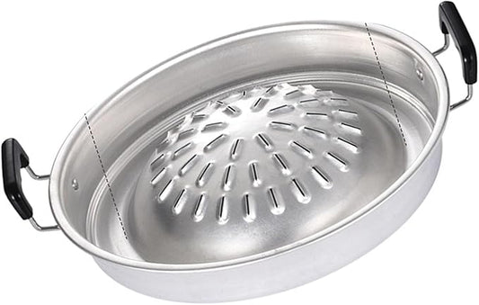 Haofy Aluminum Charcoal Grill Hot Pot 2 in 1 with Adjustable Vent Control - Portable BBQ Grill Pan for Tailgating Camping Backyard Parties (S)